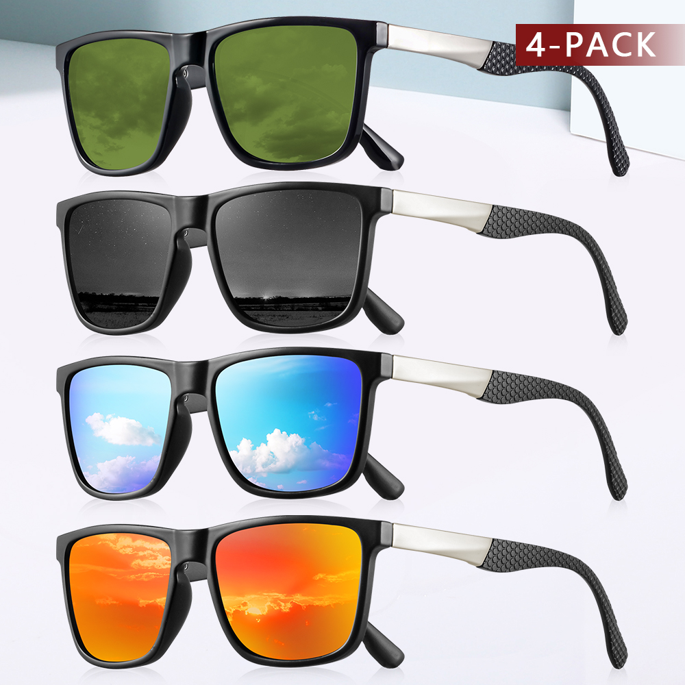 CRIXALIS 4Pcs Polarized Sungla - Fishing Sunglasses Polarized ulasan dan harga