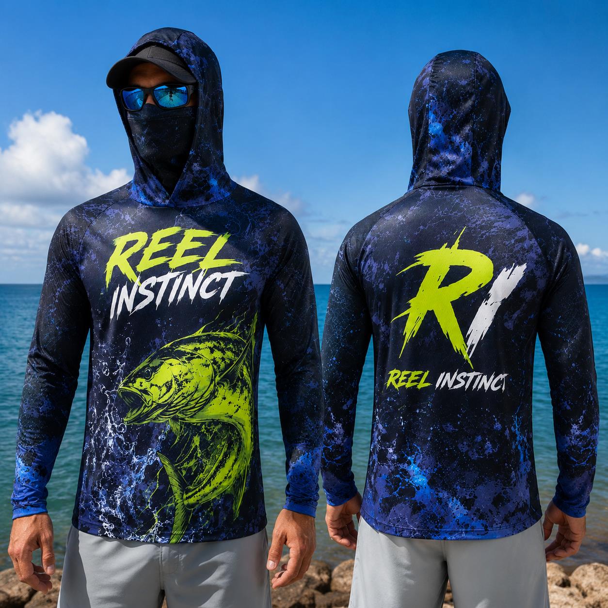 Fishing Hoodie Shirt Men Long  - Fishing Mask Sun Protection ulasan dan harga