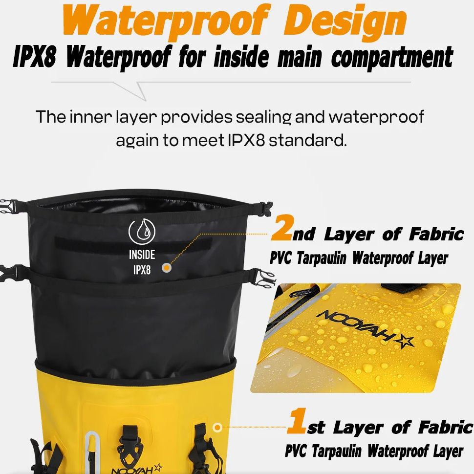 NOOYAH Dry Bag Waterproof Back - Fishing Bag Waterproof ulasan dan harga