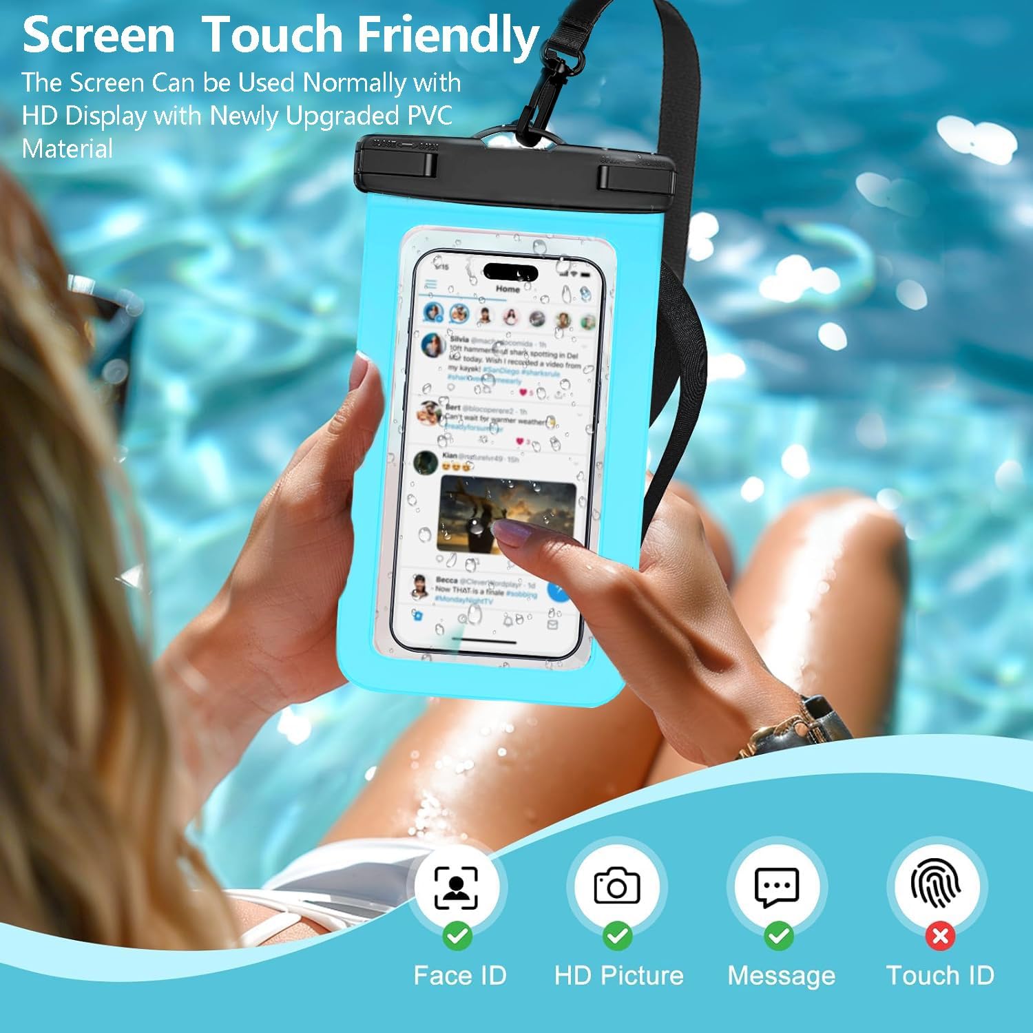 IPX8 Touch Screen Waterproof P - Fishing Bag Waterproof ulasan dan harga