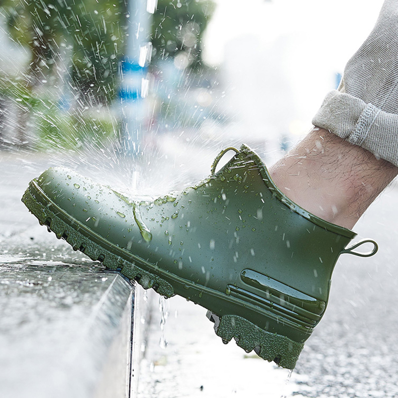 New Fashion Men Rain Boots Pla - Fishing Boots ulasan dan harga
