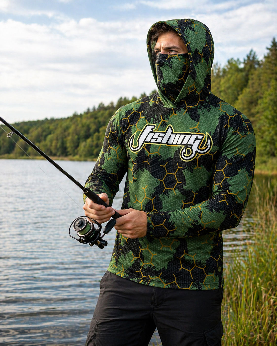 Fishing Hood Riding Tops Wear  - Fishing Hoodie ulasan dan harga