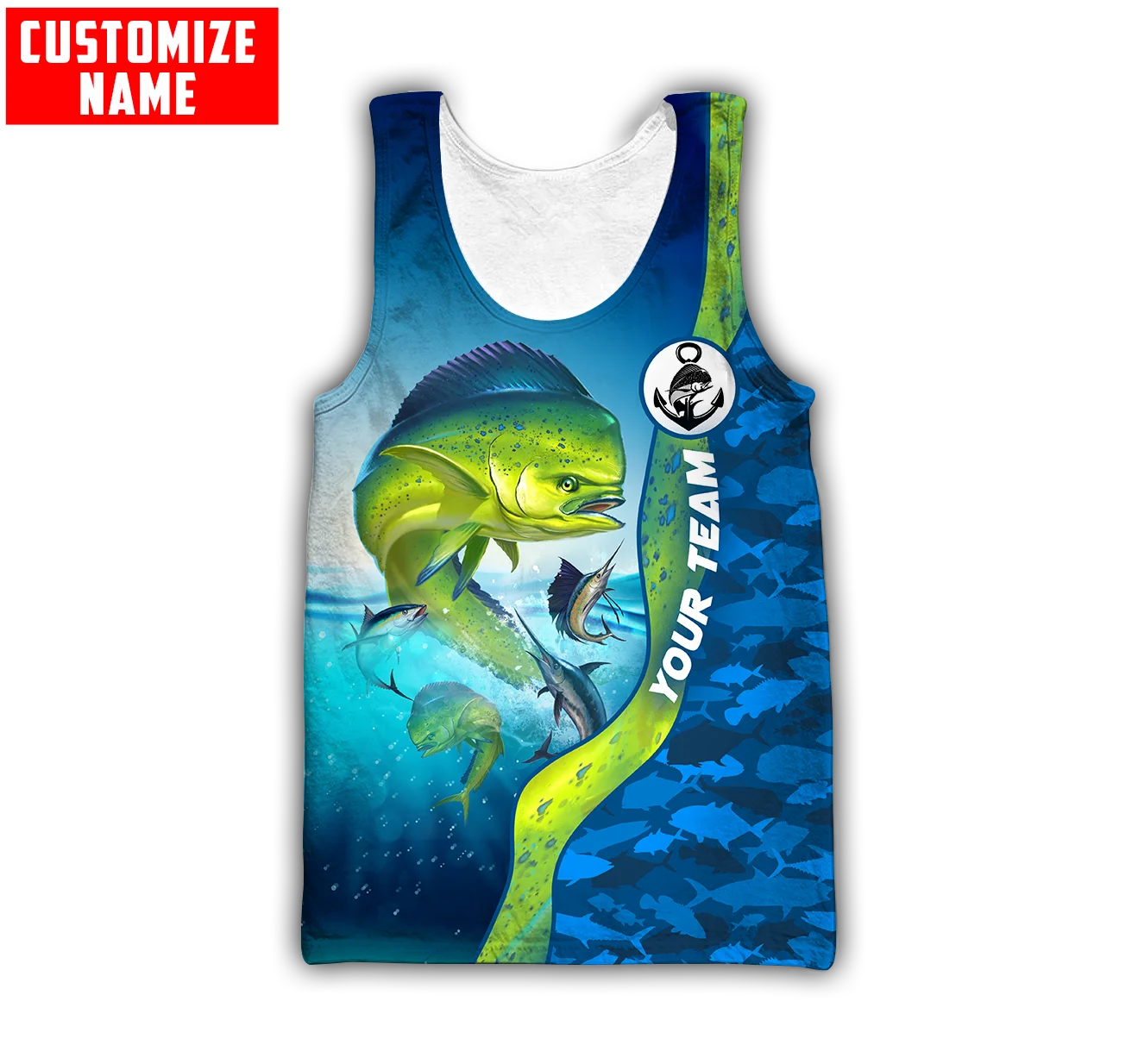 Custom name Mahi mahi fishing  - Fishing Vest ulasan dan harga